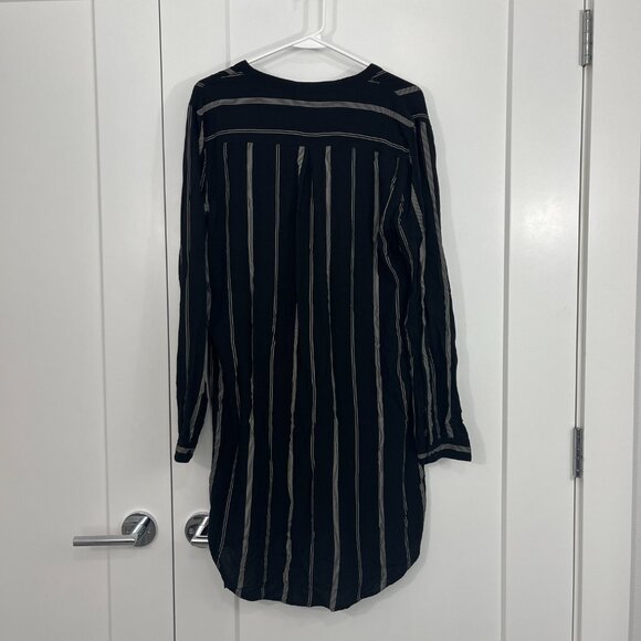 Rails Medium Black, Cream Stephanie Striped Shirt Dress - Picture 7 of 15